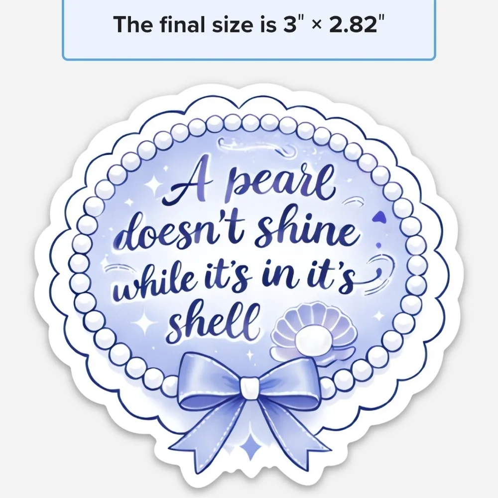Periwinkle Quote Sticker - Decorative Script - Picture 4 of 4